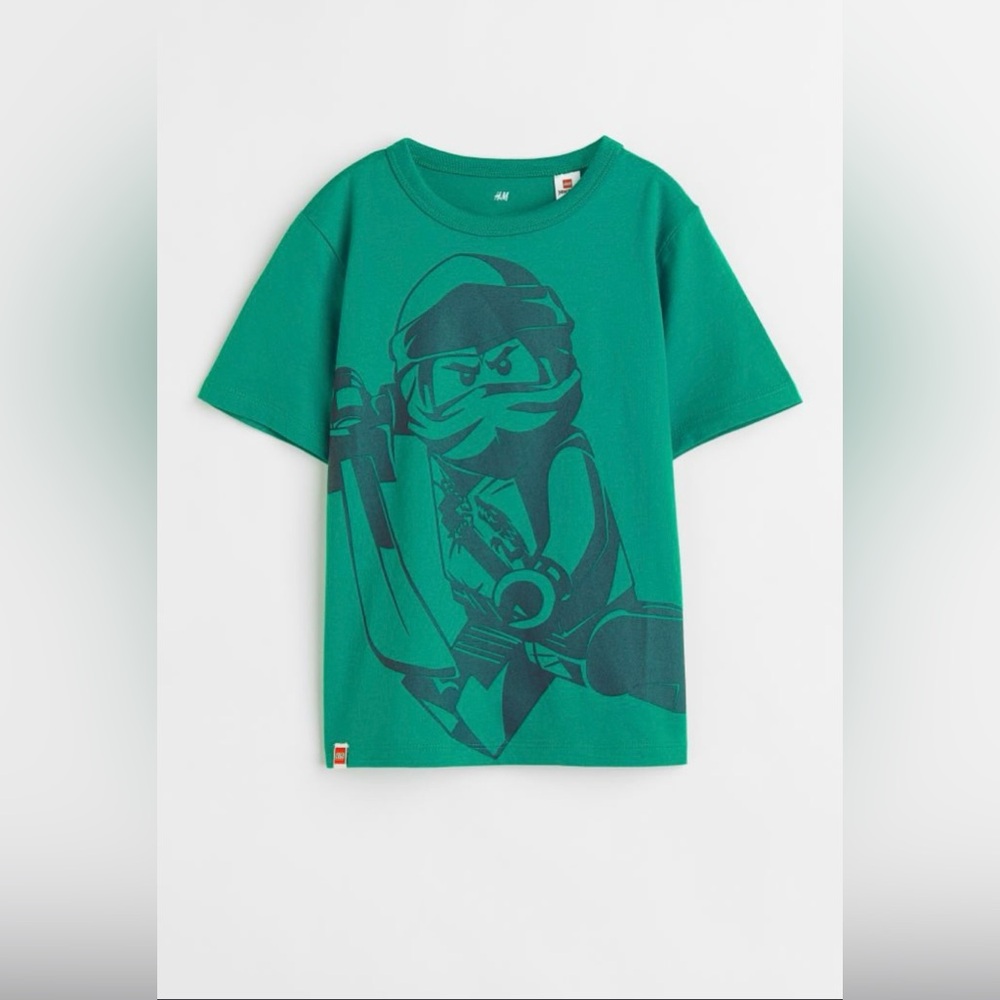 Sz 8/10 yrs boys H&M Ninjago Green Kids Graphic T-Shirt